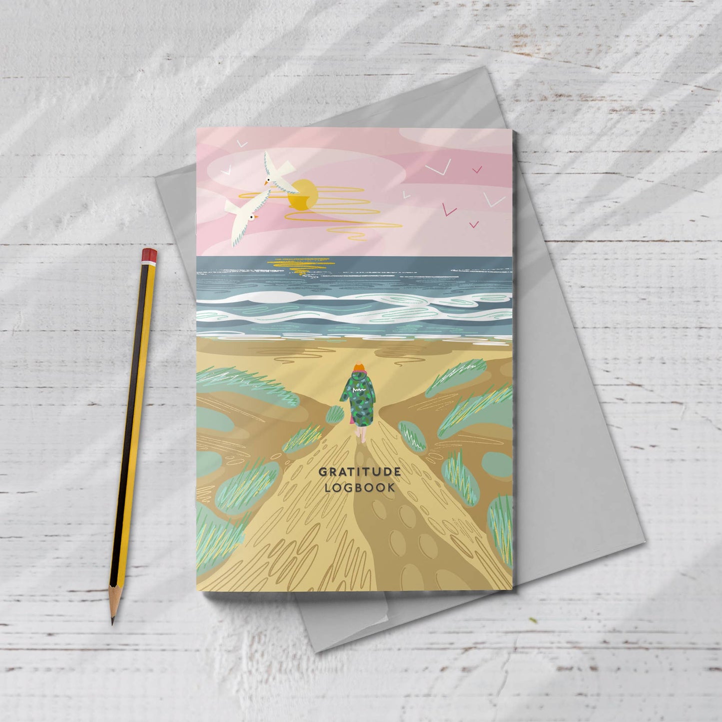 Gratitude Logbook - Over the Dunes Cover - Illustrated by Onneke