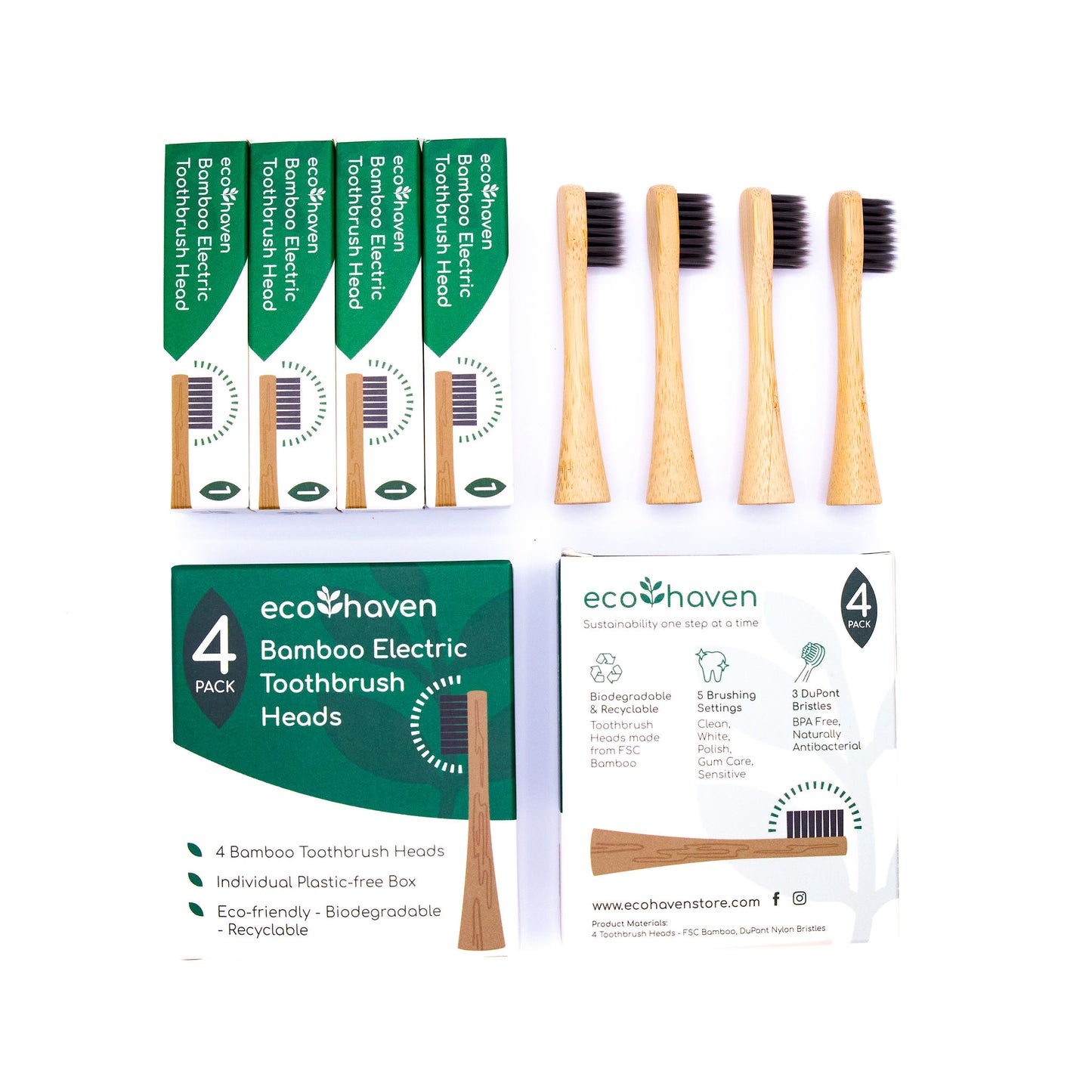 Plastic-Free Electric Toothbrush Replacement Heads