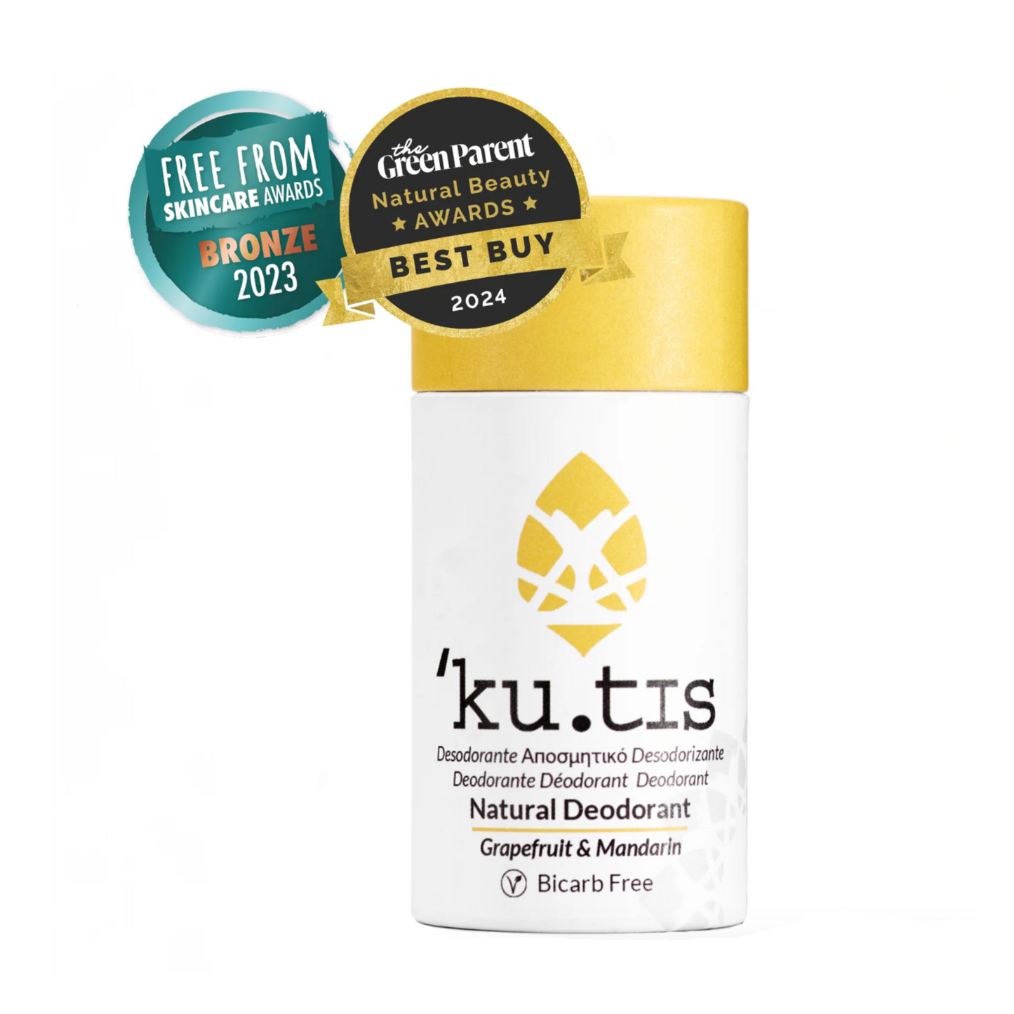 natural deodorant, Ku_tis, grapefruit & mandarin, best buy award by the green parent natural beauty category