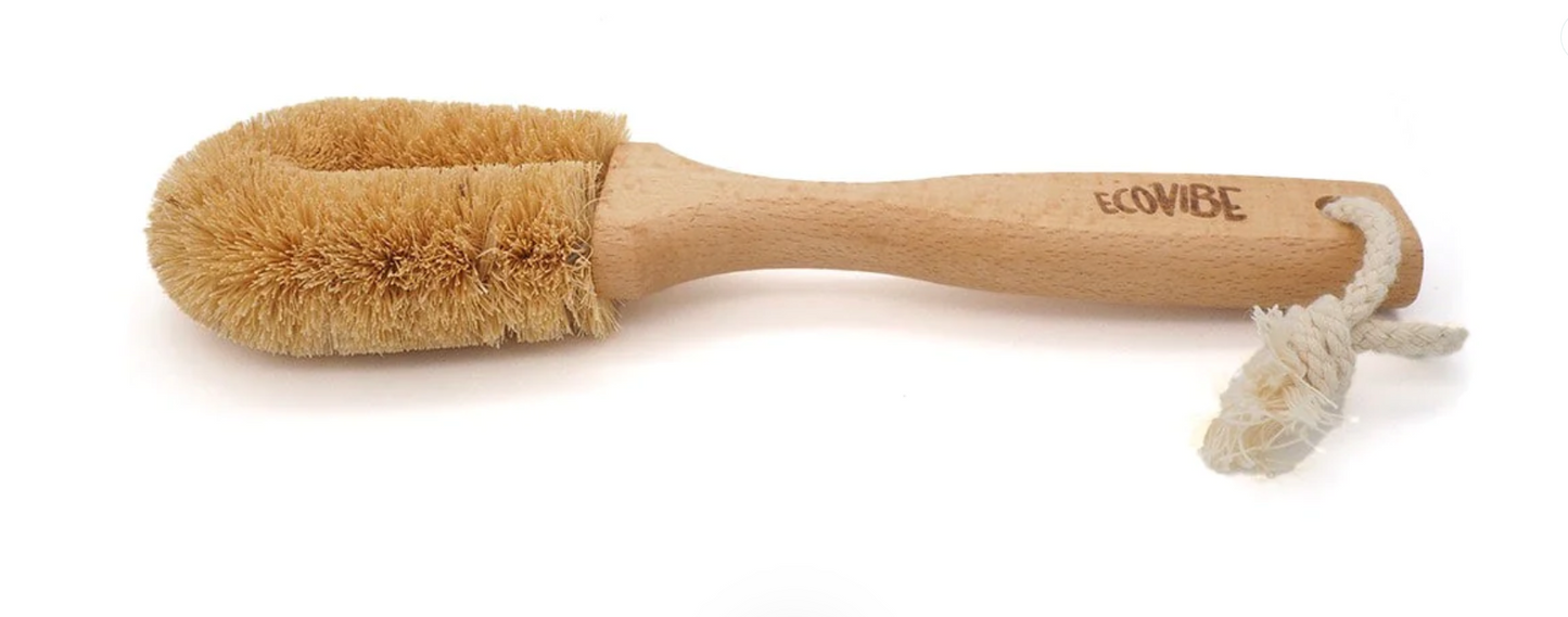 Coconut Dish Brush with Wooden Handle