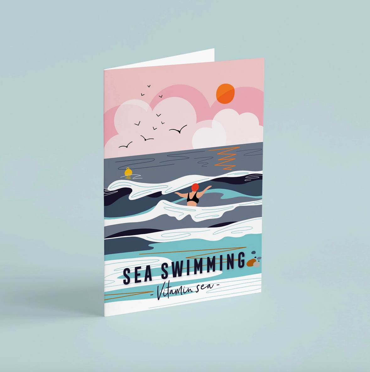 Greeting Card - Vitamin Sea - Sea Swimming - Wild Swimming - Onneke