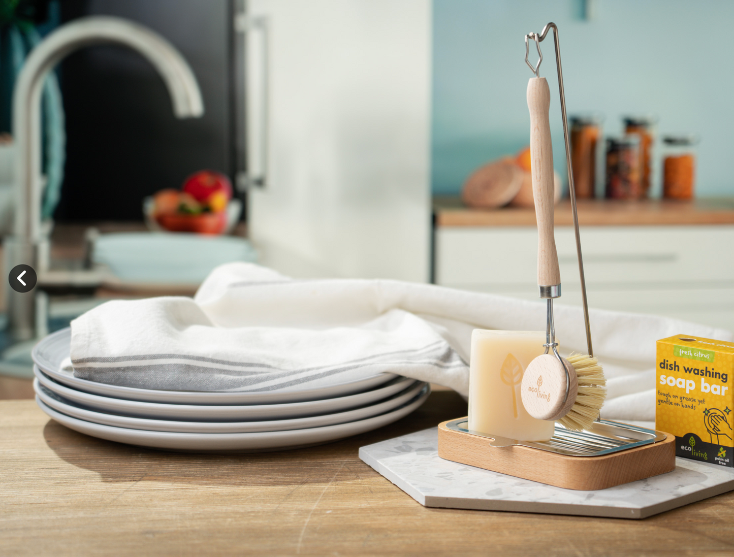 Dish Brush Holder - Beech Wood - Eco living