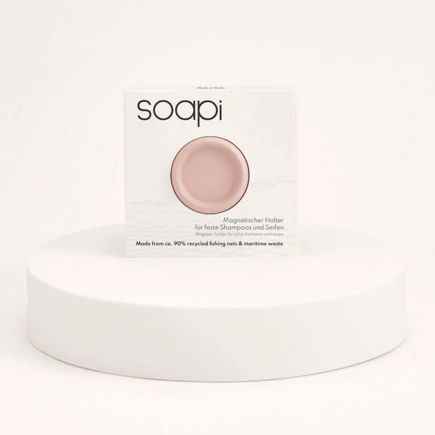 Soapi - Pink - Magnetic Soap Holder - Wall Mounted -