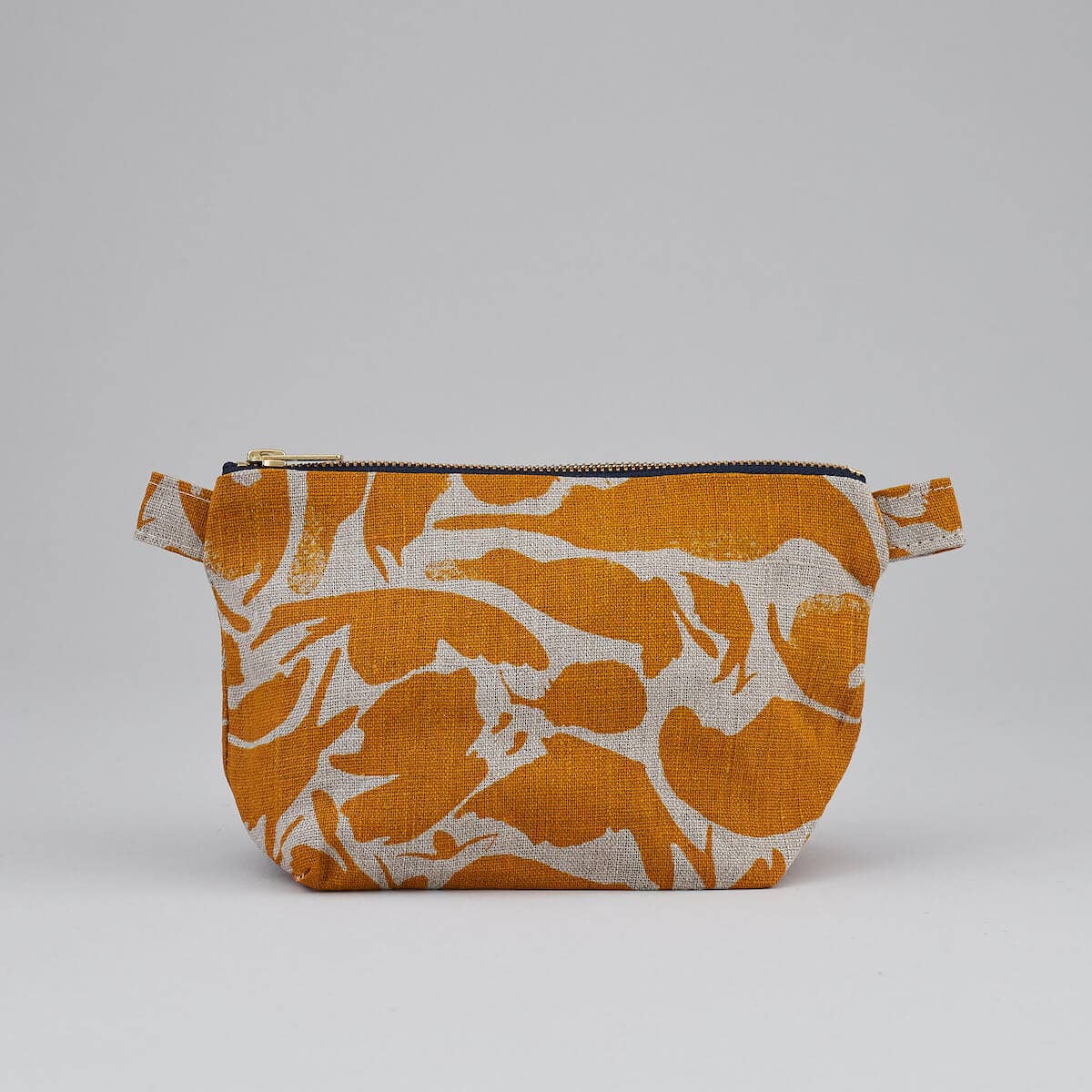 Toiletry Bag - 100% Linen -  Printed Yellow Creatures - Blasta Henriet