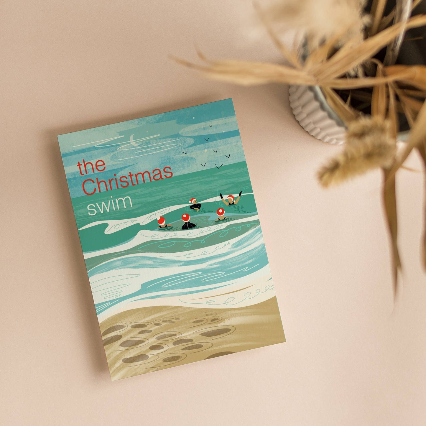 Christmas Swim - Greeting Card - Illustrated by Onneke