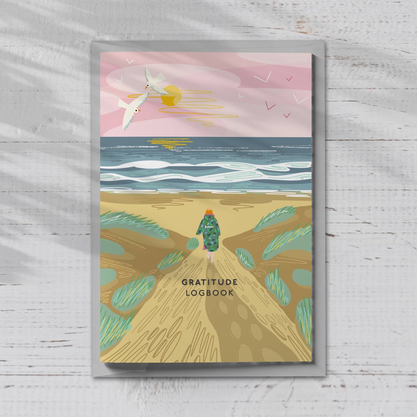 Gratitude Logbook - Over the Dunes Cover - Illustrated by Onneke