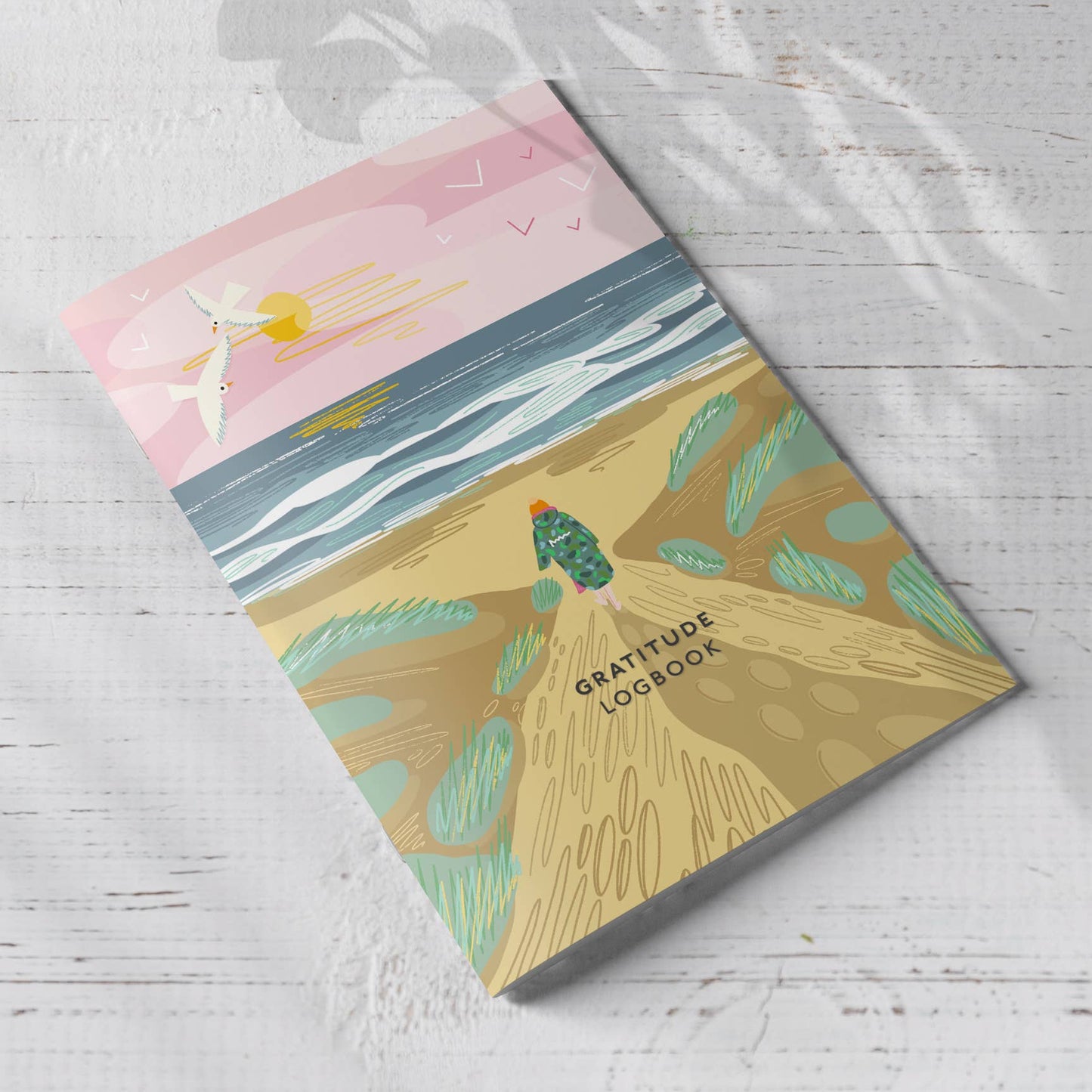 Gratitude Logbook - Over the Dunes Cover - Illustrated by Onneke