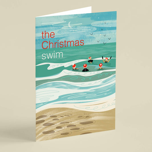 Christmas Swim - Greeting Card - Illustrated by Onneke