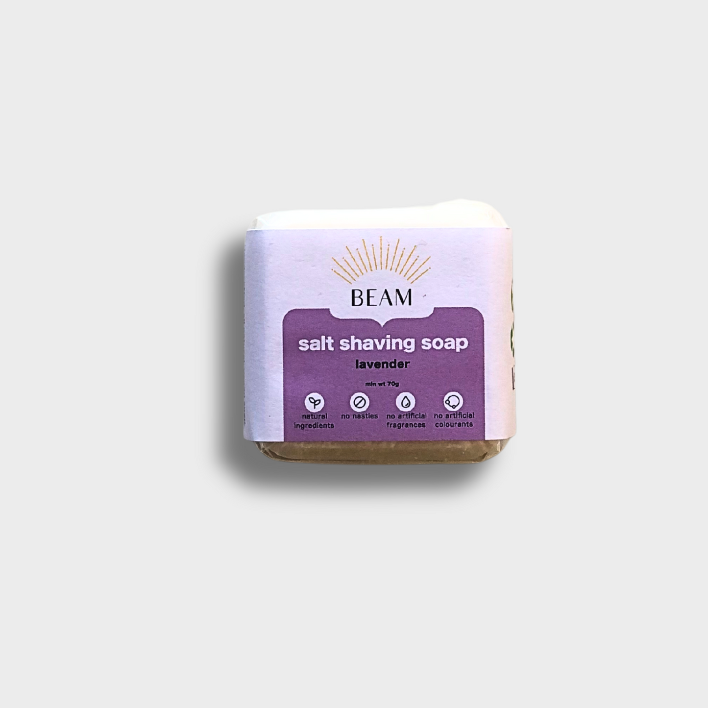Salt Shaving Soap Bar - Beam - Vegan - 55g
