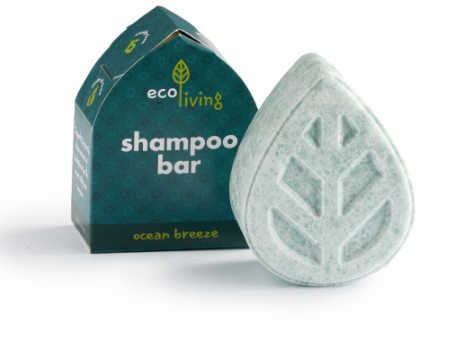 ecoliving natural Shampoo Bar - Ocean Breeze - Soap Free - Plastic Free -85g