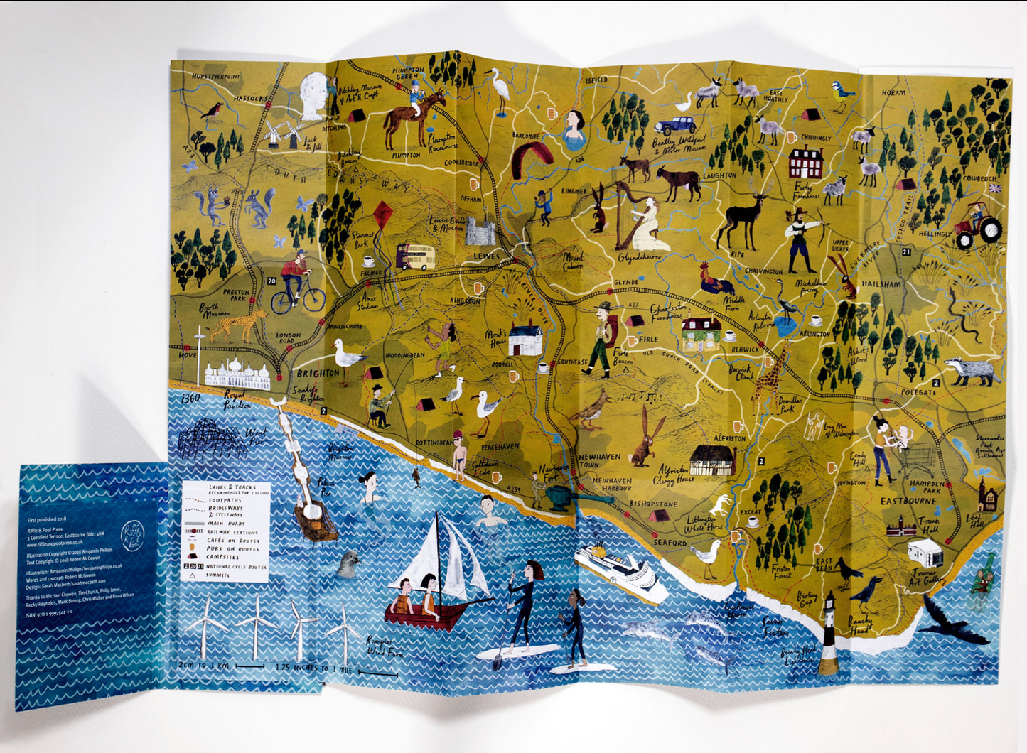 East Sussex & Culture Map & Guide - Brighton - Lewes - Eastbourne - A6