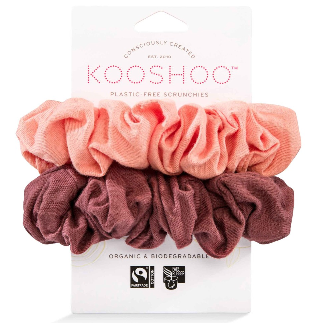 Kooshoo - Plastic Free Scrunchies - Yellow and Grey