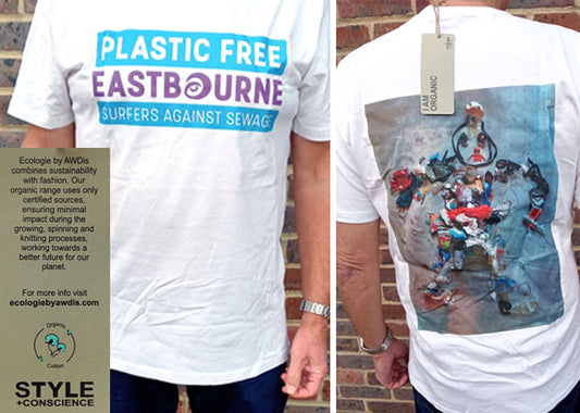 Short sleeve T-shirt Plastic Free Eastbourne - 100%cotton