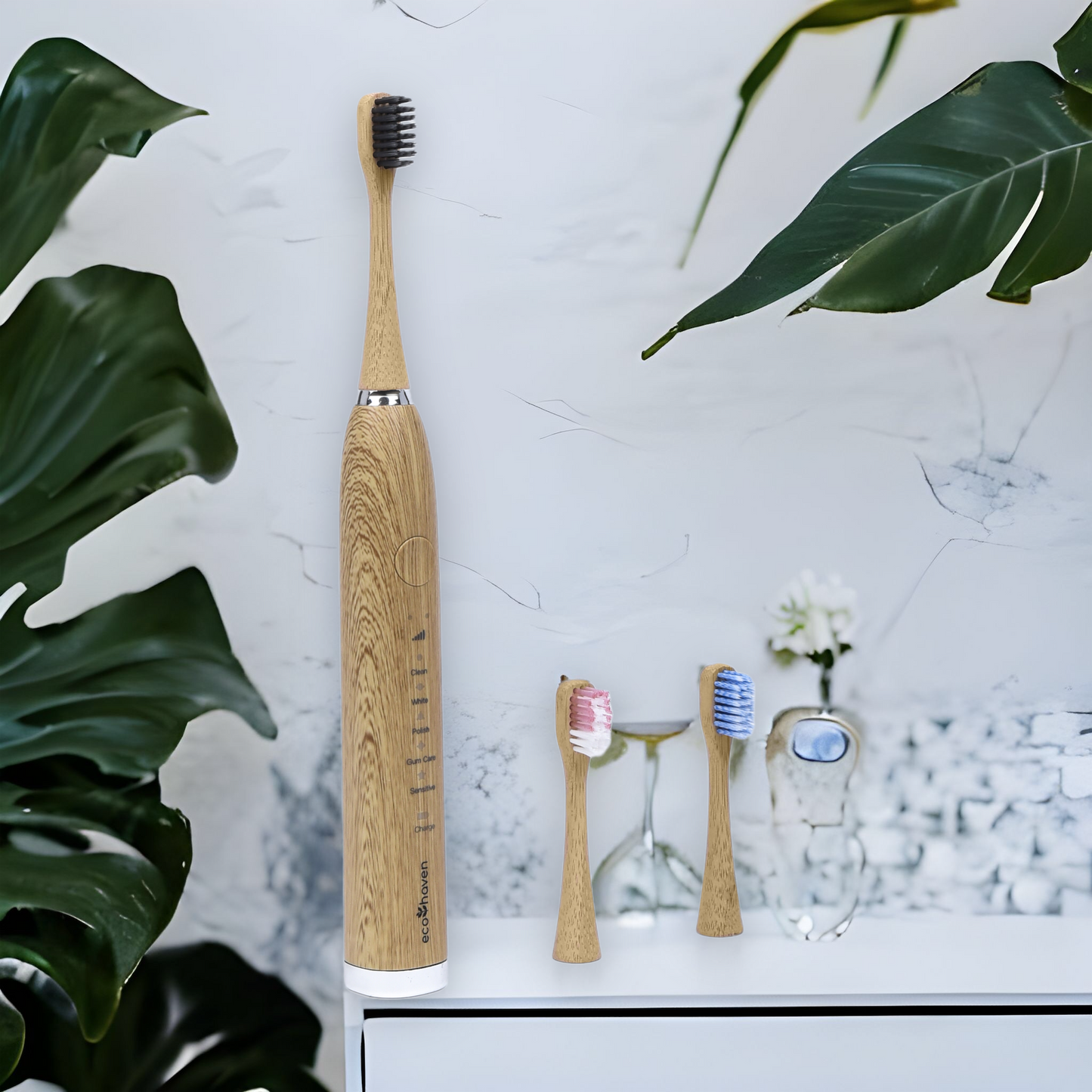 Ecohaven Sonic Bamboo Electric Toothbrush, on shelf
