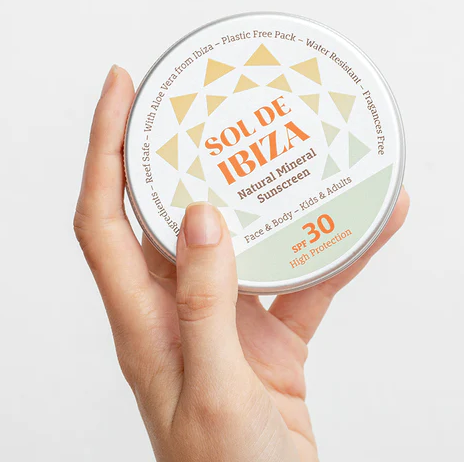 Sol de Ibiza, Natural Mineral Sunscreen SPF30 - Face & Body - Vegan
